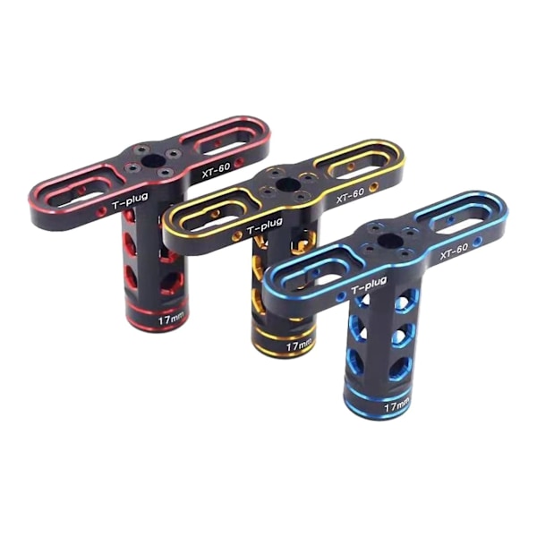 Aluminium 17mm Kryssnyckel Hylsa RC Modell Reparationsverktyg för 1/8 RC Bil Däck Gul (C)