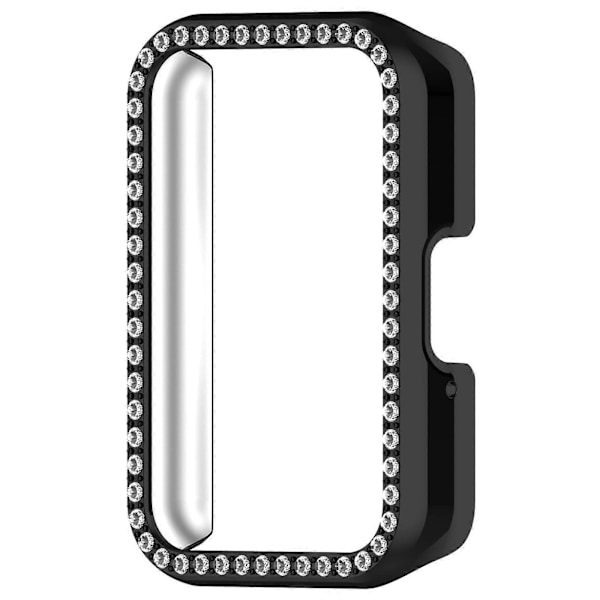 Diamant Halv Pack Ihåligt PC Klockskyddsfodral För Samsung Galaxy Fit 3 (C) Black