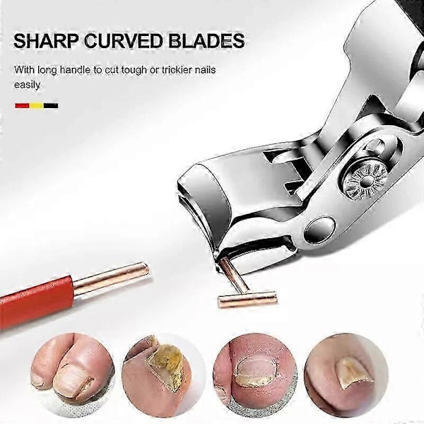 Nagelklippare för seniorer, tjocka naglar, stor, vinklad huvud, ergonomisk (C)