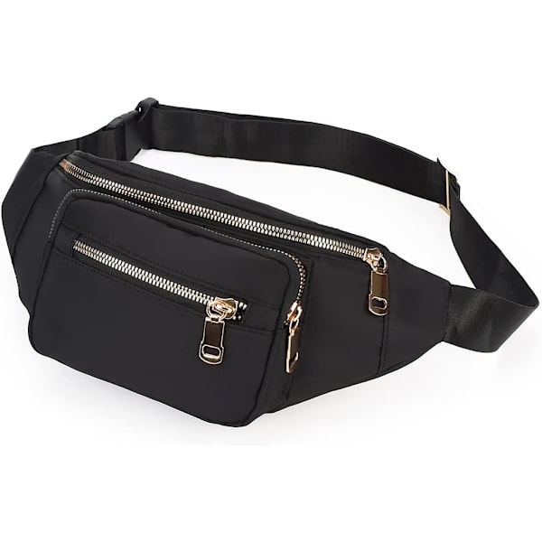 Midjeväsk, Vattentät Festival Fanny Pack, Reseväska, Stor Kapacitet, 4 Ficka med Blixtlås, Pengar Midjeväsk, för Män och Kvinnor