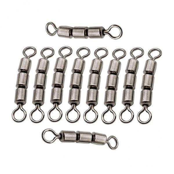 Fiskeredskap Trippel Rullende Svivel 10-Pakning Solid Ring