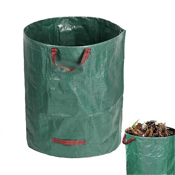 Återanvändbara trädgårdsavfallspåsar, 200L med handtag, hopfällbara för utomhusbruk (C)