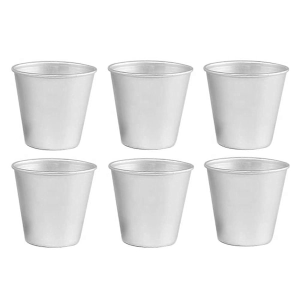 6 st Aluminium Dariol Form Bakform Dariole Pudding Dessertformar Runda Äggtartformar Bakeware (C) As Shown