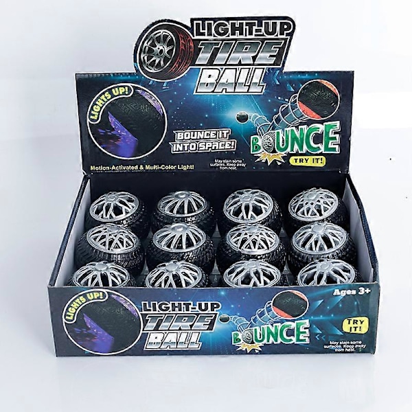 Självlysande Stressboll - Kreativ 3D-Hjuldesign med Ihålig Textur för Stresslindring och Fidgeting (C)