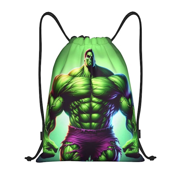 Morsom Grønn Hulk Trekkstreng Ryggsekk Sport Gym Bag For Yoga Svømming Gymsack Hiking-DFB1633