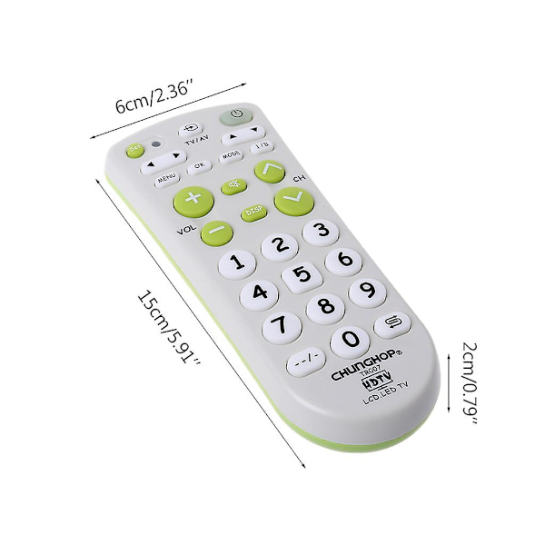 Stor Universal Fjärrkontroll för De Flesta TV-modeller Känslig TV-kontroll Avancerad Programmeringsdesign Tillbehör