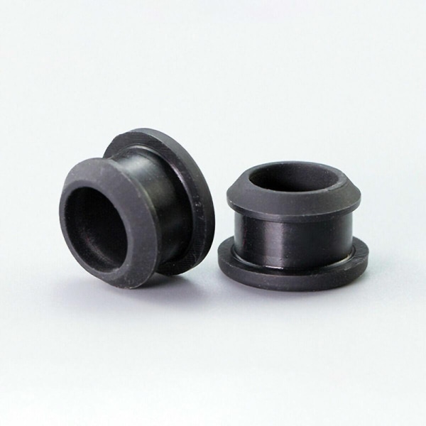 Silikongummi Snap-on Hål Plugg 2,5 mm~30 mm Svart Blanking End Caps Tube Pipe 10 Pcs A 17mm