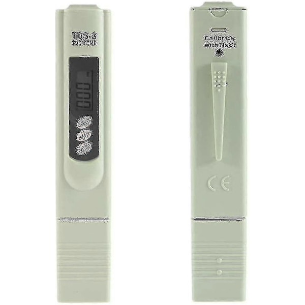 LCD TDS-3 Drikkevandskvalitetsmåler Digital Tester Temperatur PPM Test Måler Pen Analysator (HYYC)
