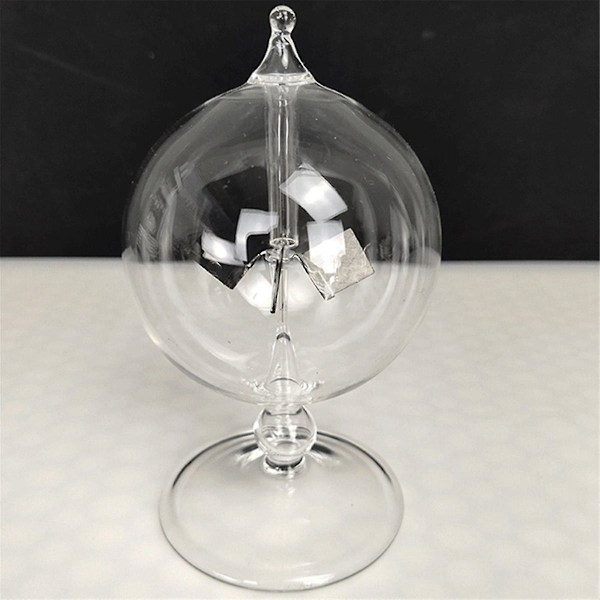 Solcellsdriven Crookes Radiometer Glasvindkvarn Handgjord Leksak för Fest Heminredning Present