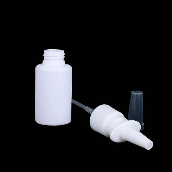 30 ml vita tomma nässprayflaskor i plast Pumpspruta dimnässpray påfyllningsbar flaska, förpackning med 12
