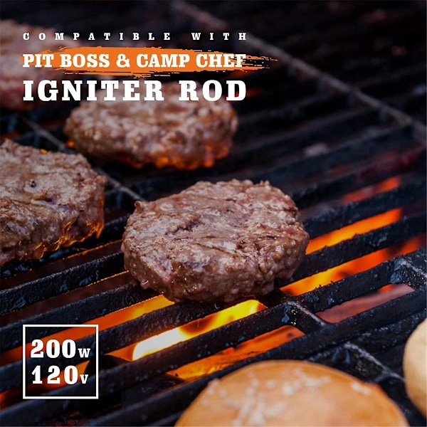 Hot Rod Tennpluggsett for Pelletsgrill Tennplugg Varmeelementer