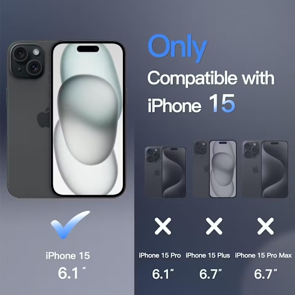 iPhone 15 Sort Magsafe Cover (C)
