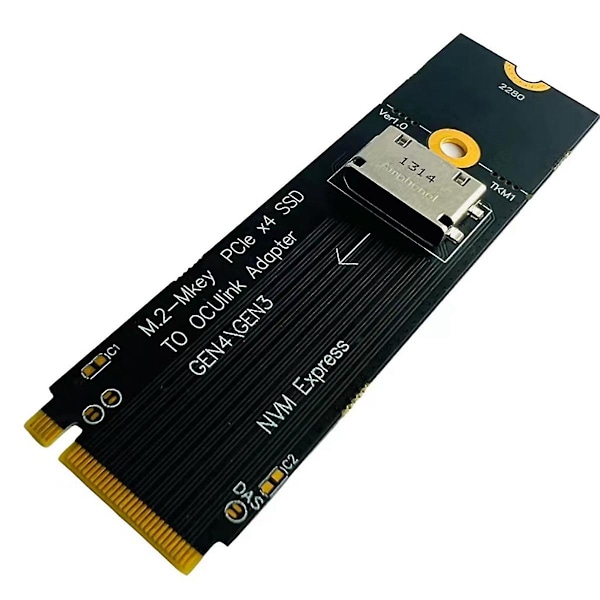 M.2 NVMe till U.2 Oculink SFF-8612 Adapter PCI-e NGFF Multifunktionsadapter Gen4