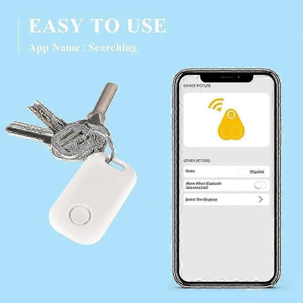 4 ST Svartvita Nyckellokalisatorer, Bluetooth-tracker för Nycklar Husdjur Plånböcker och Skolväska, Nyckelhittare Smarta Trackers (C)