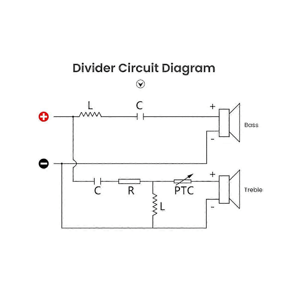 Høyttaler 2-veis Lydkort Frekvensdeler Diskant Bass 2 Enhets Crossover-filtre 120W Bokhylle HIF Red   Yellow