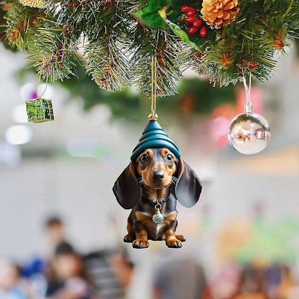 Julgranshängande Dekorationer för Hundar - 7 st Dachshund Hundar Julgranspynt Julgranshängande Dekorationer