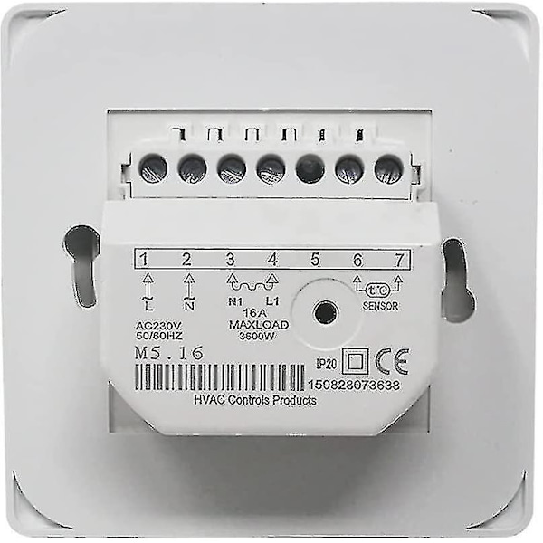 Manuell Golvvärmetermostat 220v 16a, Elektrisk Golvvärmecontroller-HP