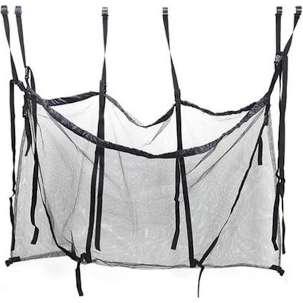 Oppbevaringsnett for bassengflytere, plassbesparende oppbevaringspose for basseng, sammenleggbar nettpose for basseng, hengende oppbevaringspose for basseng, for oppbevaring i hagen 145x85cm