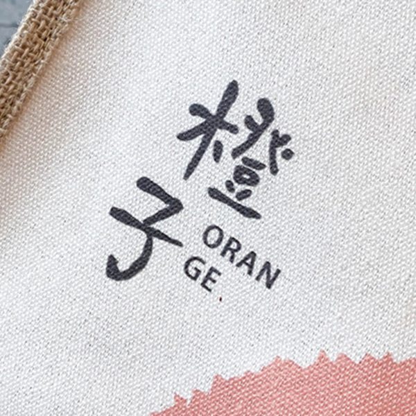 (Flamingo) Ny koreansk modetrykt håndtaske i linned [C]