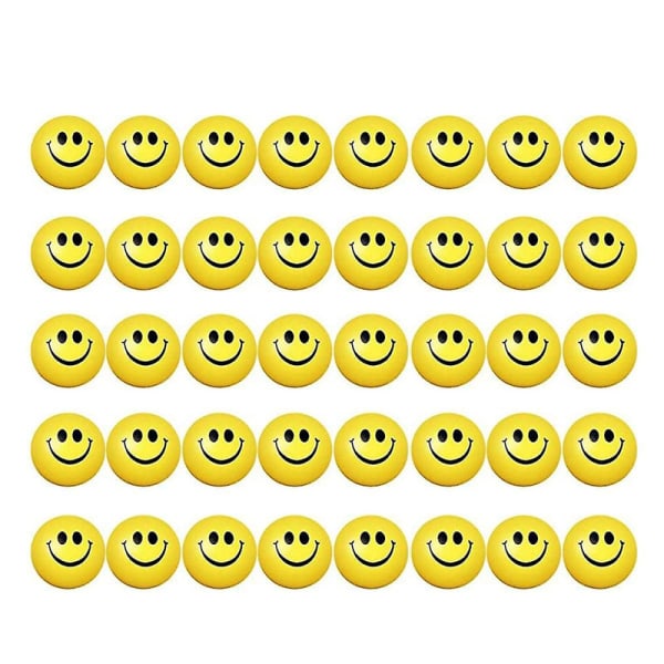 2,5 tums smile-stressbollar Bulk Happy Smile Stress relief Mini roliga skumbollar Barn Smile T yellow