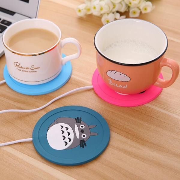 Tegneserie 5V USB-varmer Silikonvarmer til kop Kaffe Varme drikkevarer