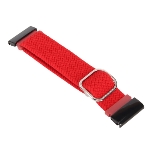 22mm flätad klockarmband 26mm spänne justerat stretchigt spänne stängning flätad ersättningsrem för Fenix 7X röd[C]