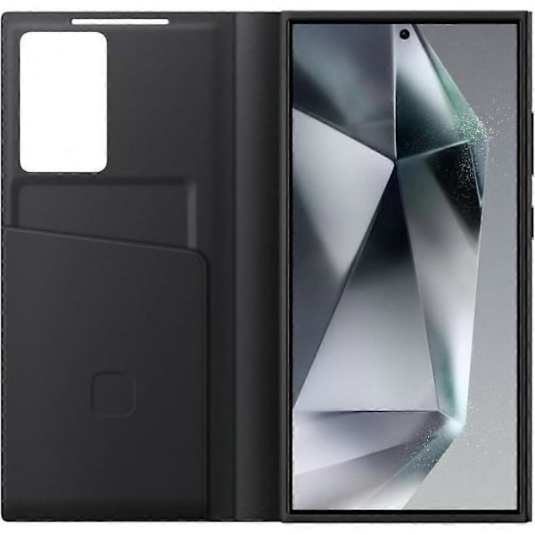 Virallinen Galaxy S23 Ultra, Galaxy S24 Ultra Smart View Wallet Case Suojakotelo, Musta (FCC)
