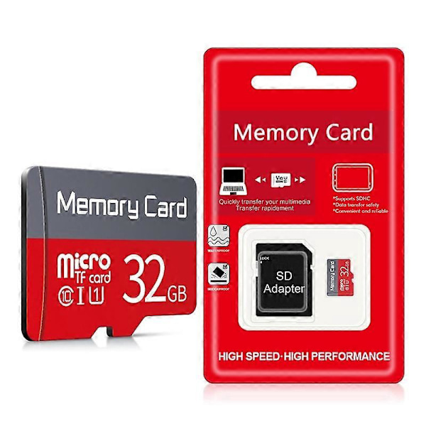 32GB TF-kortti, nopea tiedonsiirto, muistikortti puhelimelle, kameralle ja ajotallentimelle (FCC)