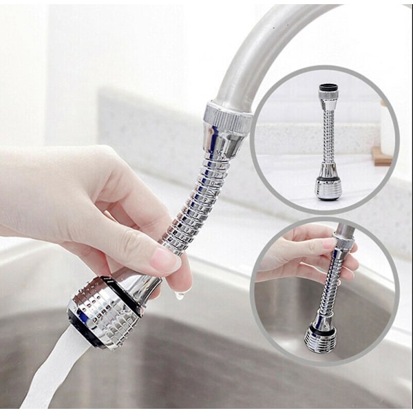 Flexibelt Kranmunstycke - 360° Roterande Köksblandare Adapter