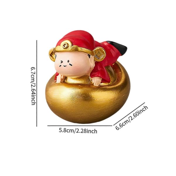 Caishen Statue Centerpiece (Sett med 4)