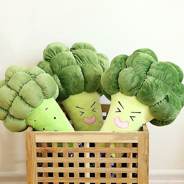 Söt Multifunktionell Kudde Grönsak Broccoli Plyschleksak Mjuk Bekväm