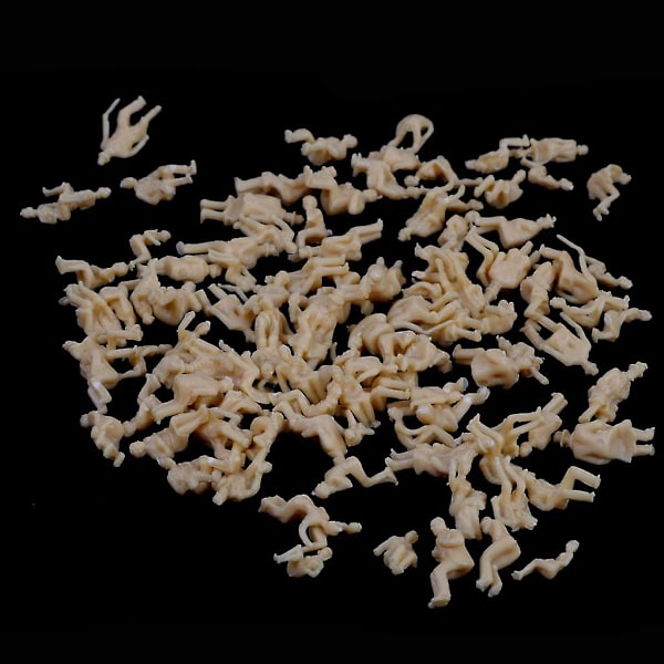 Modelljernbane Umalte Sittende Mennesker Passasjerfigurer 2cm (C)