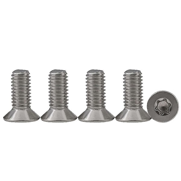 25 stk. M4 x 16 Forsænkede Skruer 304 Rustfrit Stål Torx Skruer Maskinskruer Standard Drev Fuld Gevind Skruer (HYYC)