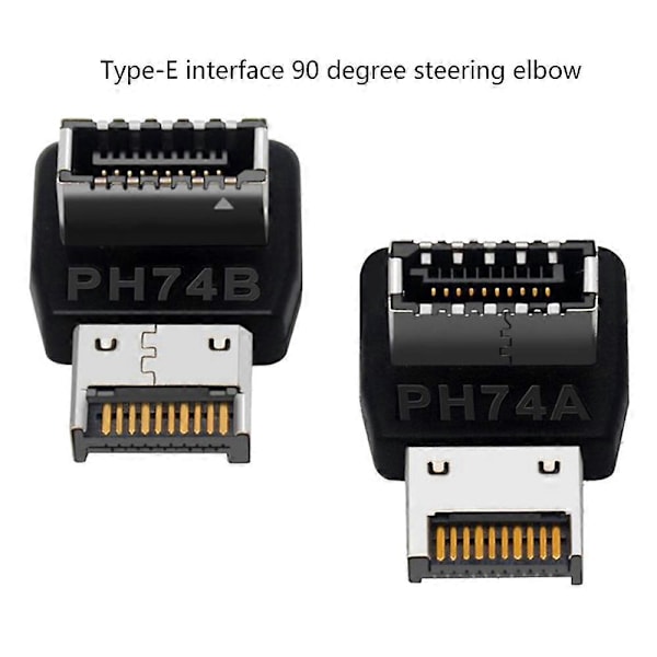 Datorns moderkort Typ-E USB 3.1 Typ-E gränssnitt Styrningsarmbåge Fram Typ-C Installerad Adapter( Black