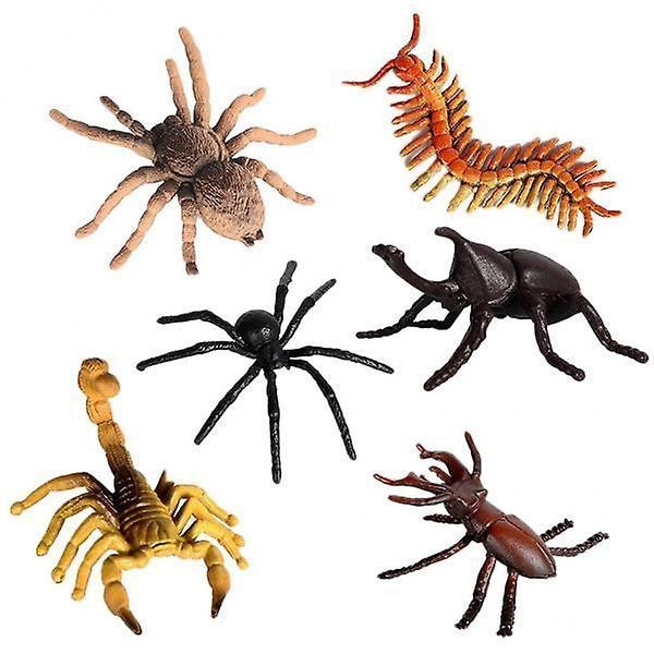 2x6x Realistiska Konstgjorda Insektsfigurer Leksaker Tidig Pedagogisk Kognitiv Leksak (C)