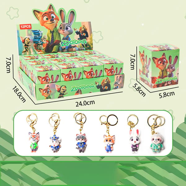 Zootopia Blind Box Nøkkelring Dukke – Trendy Samleobjekt for Barn & Ungdom