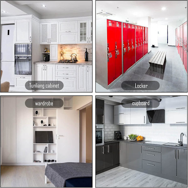 2 stycken ventilationsgaller, lång 225mm avluftningsgaller, svart aluminium väggventilskydd, kan användas för skåp och möbelventilation