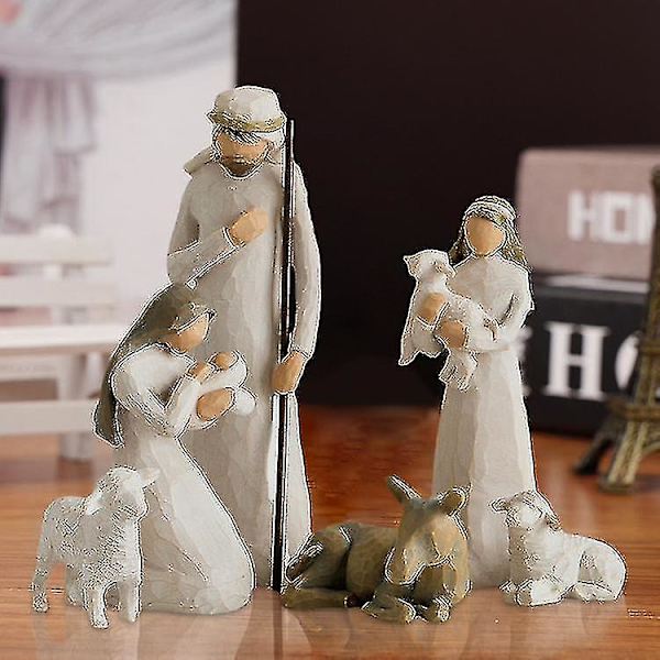 (6 st) Set med 6 figurer från julkrubban