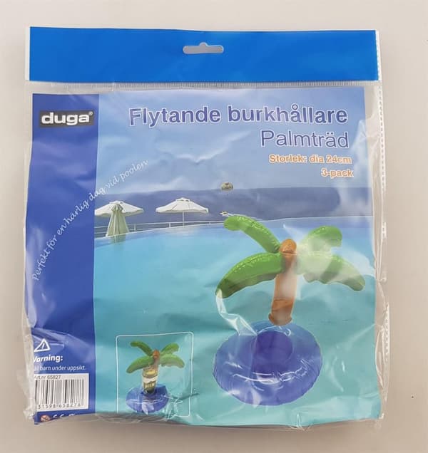 Palmujen tölkinpidike uima-altaalle, 3 kpl Blå blue