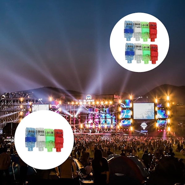 Lysende Ringe, Fingerlys, 48 Styk LED Fingerlys, Fingerlygte Legetøj, LED Fingerlys, LED Lys Finger Ringlys, Fingerlygte Ch