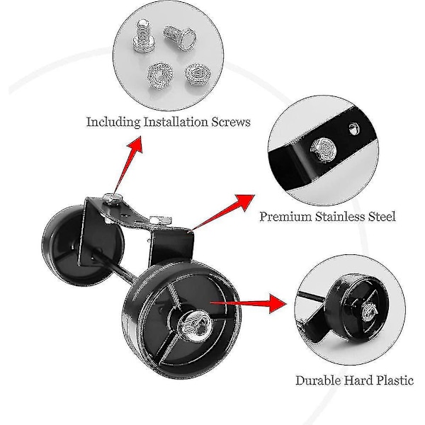 Hjulsett for Patiovarmer, Universal Gass Patiovarmer Hjul Svart