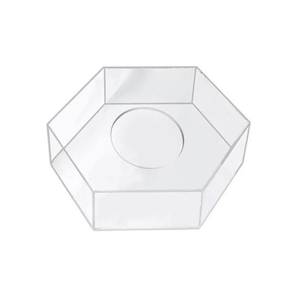 Akryl Cake Displaybräda Hexagon Cakebricka DIY Cake Påfyllningsbar Bräda Bas Klar Cake Stativ Dekorationsverktyg 20x20x10cm