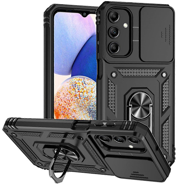 Mobilfodral för Samsung Galaxy A15 5G med skjutbart kameraskydd, militärklass fallskydd Multicolor Style A