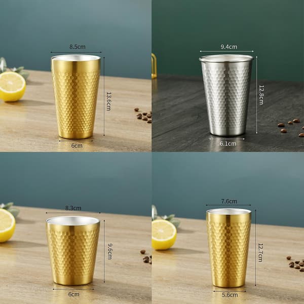 175ml/300ml Ölglas Tåligt Splittersäkert Dubbelväggigt Dricksglas för Barer