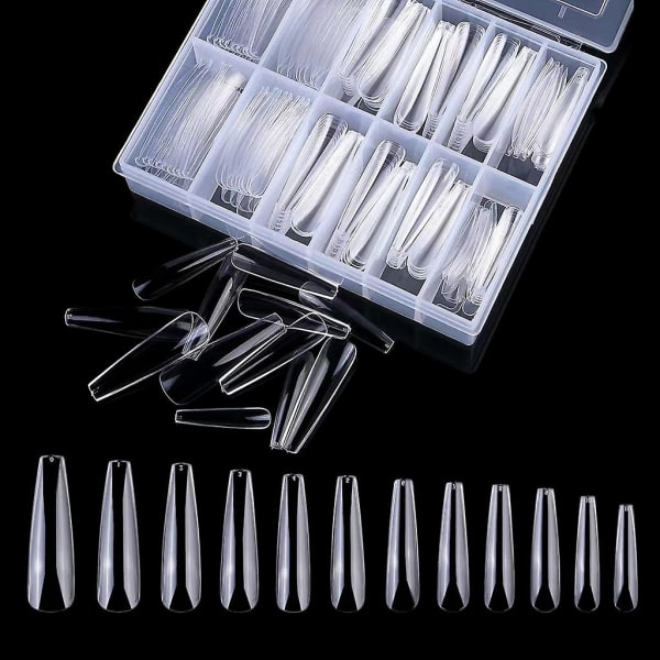 Negle-salong Ytelser Transparent Farge Spiss Oval Pipe Form [C] Trapezoid