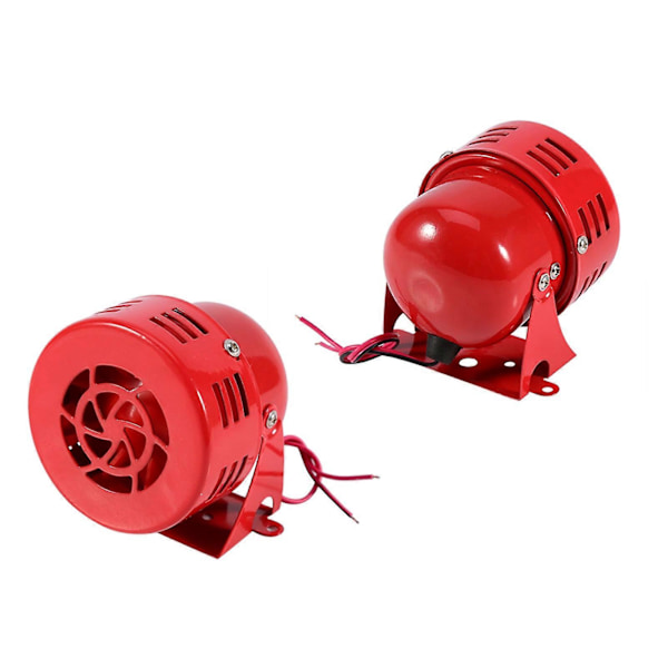 12V Elektrisk Bil Lastbil Motorcykel Driven Luftangreppssiren Horn Alarm Hög 50-tal Röd