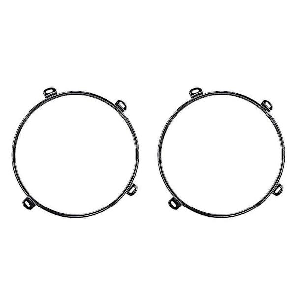 2st 7in Strålkastar Monteringsfäste Ring Lamphållare Passar för Jeep Wrangler TJ 07-18 (FCC)