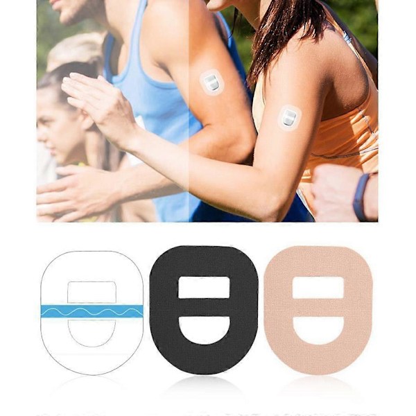 30/50 stk. Sports Sensor Cover Patches Sports Sensor Stickers til Omnipod 30pcs Black