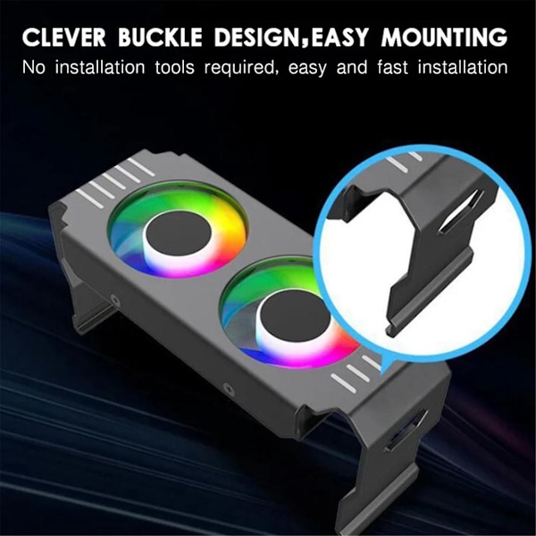 Dataminnemodulkjøler for PC DDR4 DDR5 Overklokking Dobbel ARGB Synkronisering PWM-vifter Aluminium RGB Kjøleradiator(A)