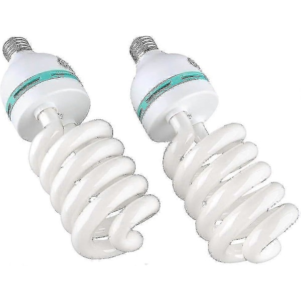 Sæt med 2 x 135W E27 Dagslys Fotograferingspære til Fotostudie Video Dagslyspære 220V 5500K (2 stk.) (C)